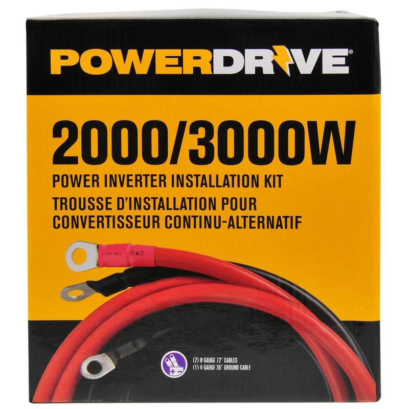 PowerDrive 2000-Watt/3000-Watt Power Inverter Installation Kit - PDIKT2