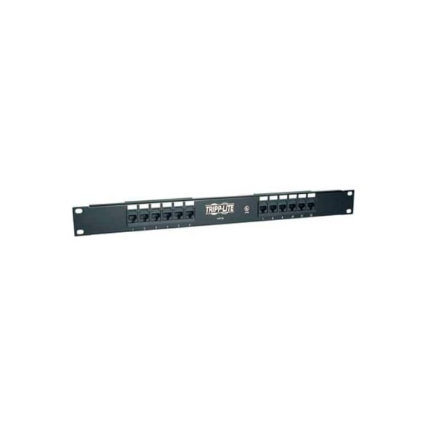 Tripp Lite Tripp Lite 12-Port 1U Rack-Mount Cat5e 110 Patch Panel, 568B, RJ45 Ethernet, TAA - N052-012