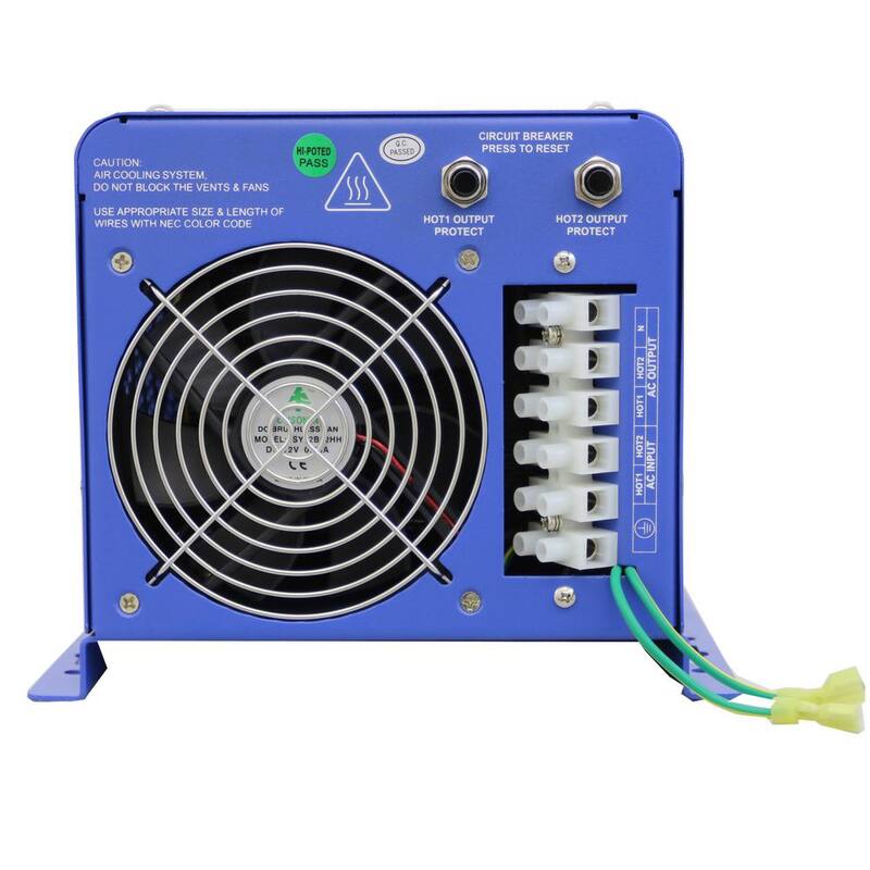 AIMS POWER 6,000-Watt Pure Sine Inverter Charger 48-Volt DC to 120-Volt/240-Volt AC Split Phase Output - PICOGLF60W48V240VS