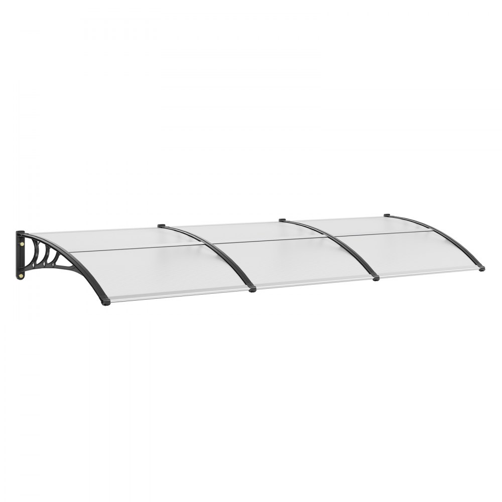VEVOR Window Door Awning Canopy, 120" x 40" Door Canopy Exterior, UF50+ PC Sunshade Sheet Awnings, Outdoor Patio Awning Sun Shade, Transparent, Waterproof, for Sun Shutter, UV, Rain, Snow Protection - MCZYPYCB40120GZJNV0