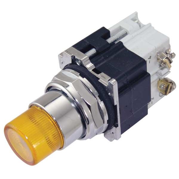 Botón pulsador iluminado de Eaton, 30mm, amarillo - 10250T471C23-51
