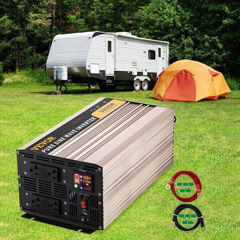 VEVOR Pure Sine Wave Inverter 3000 Watt Power Inverter DC12V to AC110V with LCD Display USB Port for Car RV Truck Solar System - CZXNBQDDDLZ3KYASKV9