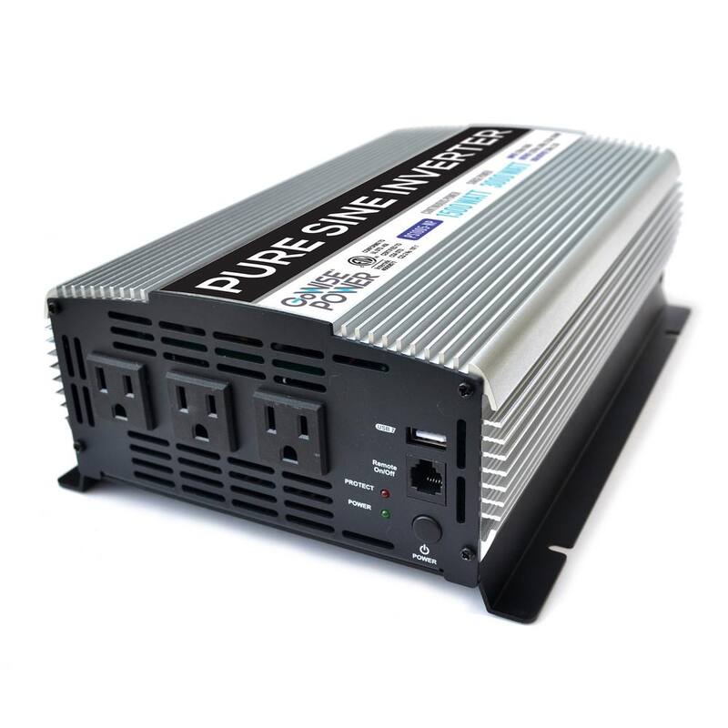 GoWISE USA 1,500-Watt Continuous/3,000-Watt Peak Pure Sine Wave Inverter - PS1005