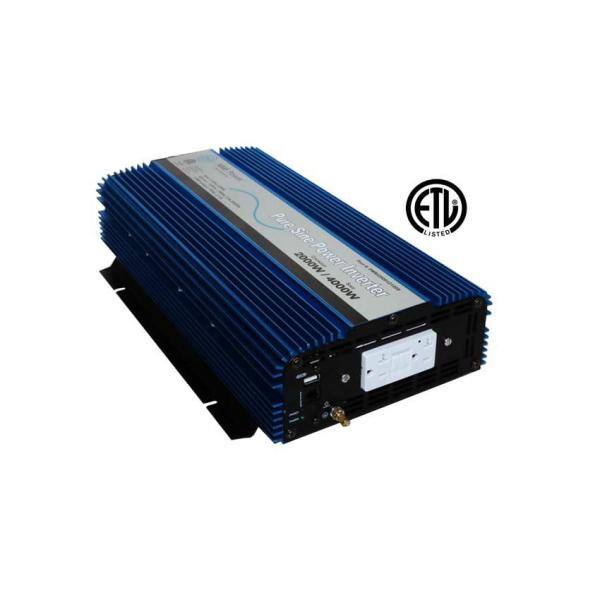 AIMS POWER 2,000 Pure Sine Inverter 12-Volt DC to 120-Volt AC ETL Listed to UL 458 - PWRI200012120S