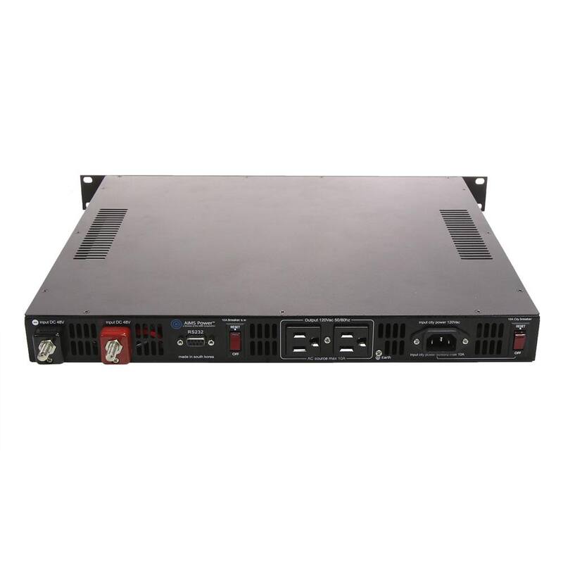 AIMS POWER 1,000-Watt Pure Sine Rack Mount Inverter 48-Volt DC to 120-Volt AC 1U - PRM1000W48120S