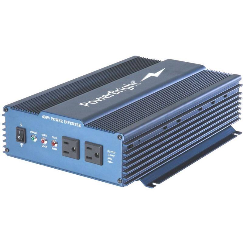 Power Bright 12-Volt DC to AC 600 Pure Sine Inverter - APS600-12