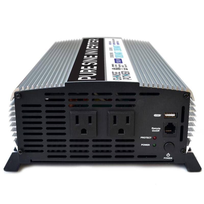 GoWISE USA 1,000-Watt Continuous/2,000-Watt Peak Pure Sine Wave Inverter - PS1002