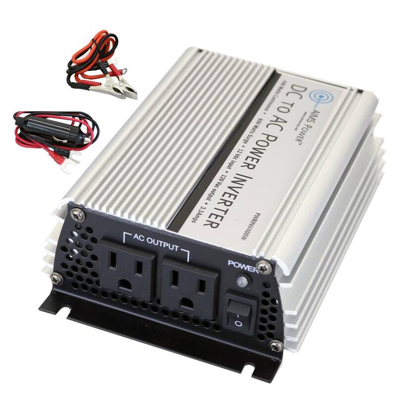 AIMS POWER 400-Watt Modified Sine Inverter 12-Volt DC to 120-Volt - PWRINV400W