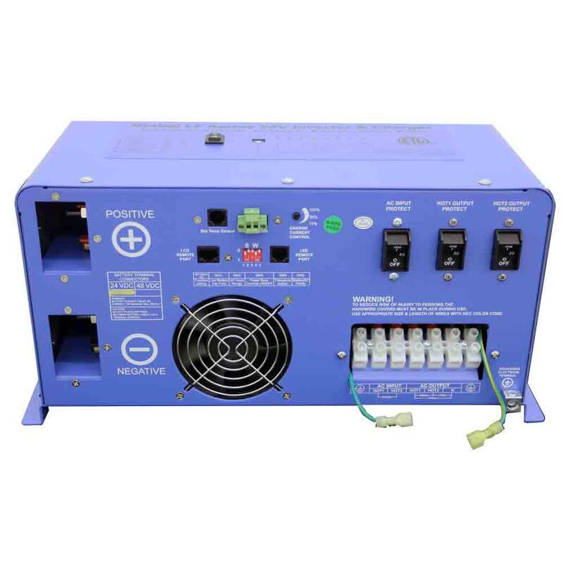 AIMS POWER 6000-Watt Continuous 18000 Peak Pure Sine Inverter Charger 24-Volt DC TO 120-Volt AC Output Listed to UL 458/CSA - PICOGLF6024120UL