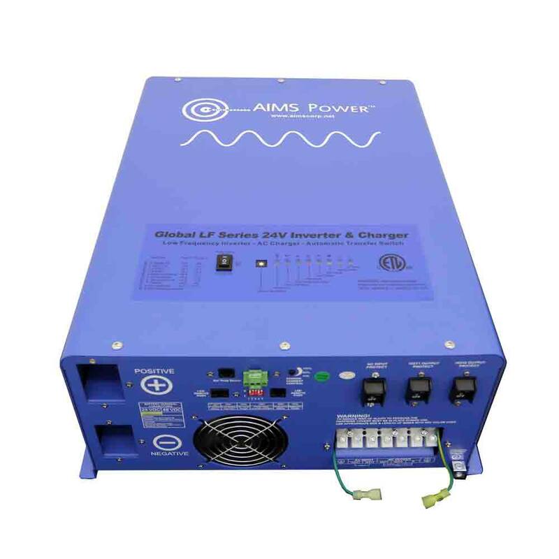 AIMS POWER 6000-Watt Continuous 18000 Peak Pure Sine Inverter Charger 24-Volt DC TO 120-Volt AC Output Listed to UL 458/CSA - PICOGLF6024120UL