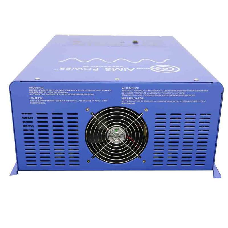 AIMS POWER 6000-Watt Continuous 18000 Peak Pure Sine Inverter Charger 24-Volt DC TO 120-Volt AC Output Listed to UL 458/CSA - PICOGLF6024120UL