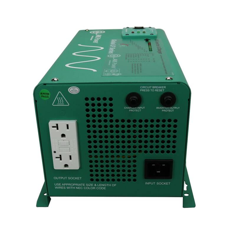 AIMS POWER 1,250-Watt Pure Sine Inverter Charger 12-Volt DC to 120-Volt AC - PICOGLF12W12V120AL