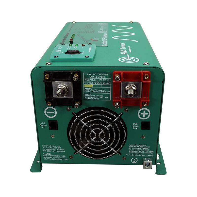 AIMS POWER 1,250-Watt Pure Sine Inverter Charger 12-Volt DC to 120-Volt AC - PICOGLF12W12V120AL