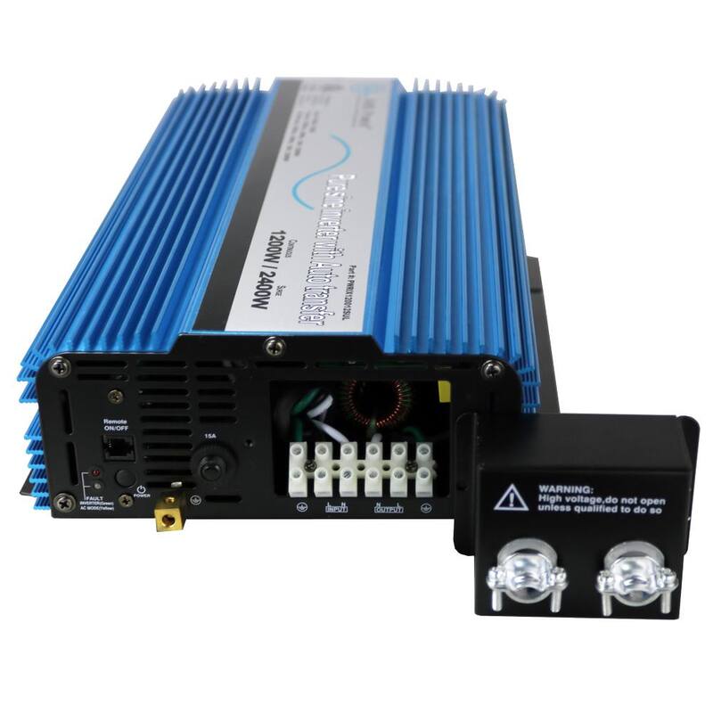 AIMS POWER 2,000-Watt Pure Sine Inverter with Automatic Transfer Switch 12-Volt DC to 120-Volt AC ETL Listed to UL 458 - PWRIX2000SUL