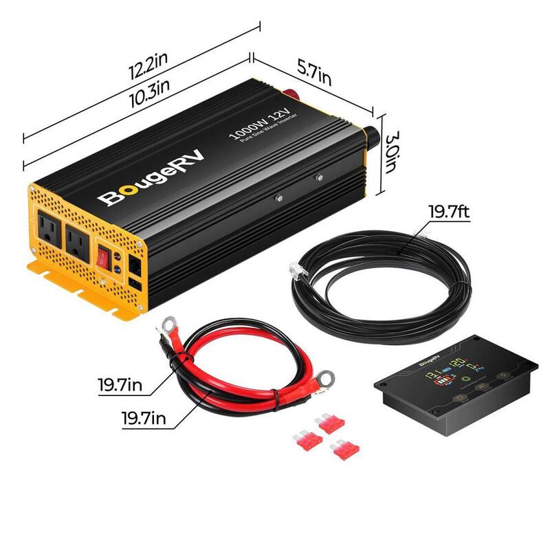 BougeRV 1000-Watt Pure Sine Wave Inverter - HD252