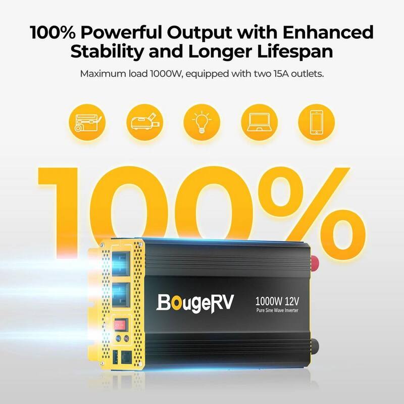 BougeRV 1000-Watt Pure Sine Wave Inverter - HD252