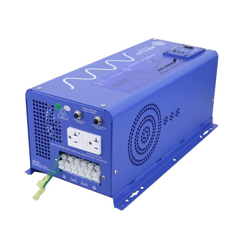 AIMS POWER 2,000-Watt Pure Sine Inverter Charger 12-Volt DC to 120-Volt AC - PICOGLF20W12V120VR