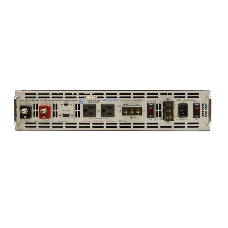 AIMS POWER 2,000-Watt Pure Sine Rack Mount Inverter 48-Volt DC to 120-Volt AC 2U - PRM2000W48120S