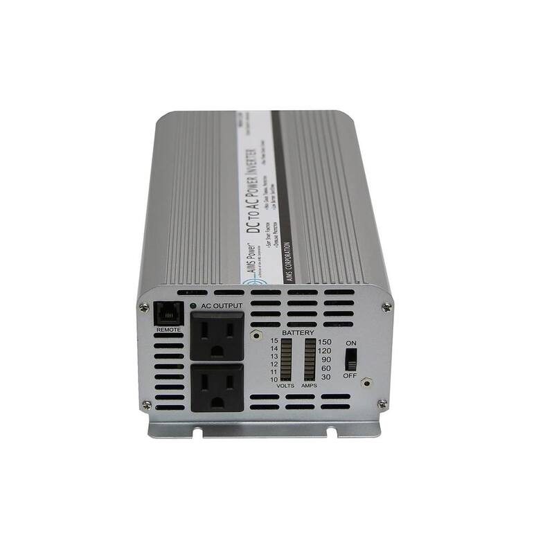 AIMS POWER 1,250-Watt Modified Sine Inverter 12-Volt DC to 120-Volt AC - PWRINV1250W
