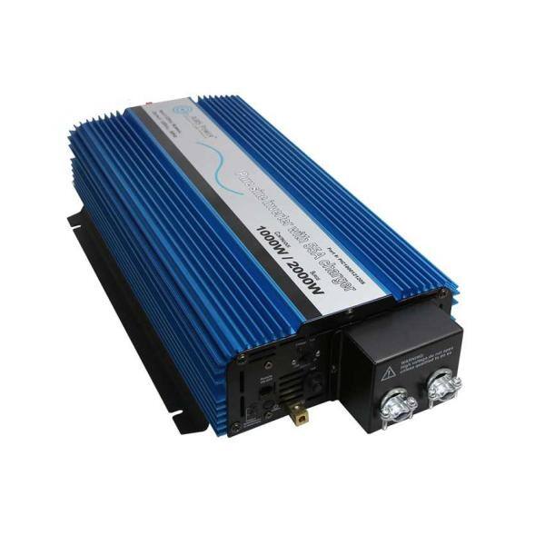AIMS POWER 1,000 Watt Pure Sine Inverter Charger with Select-able Transfer Switch 12 VDC to 120 VAC - PIC100012120S