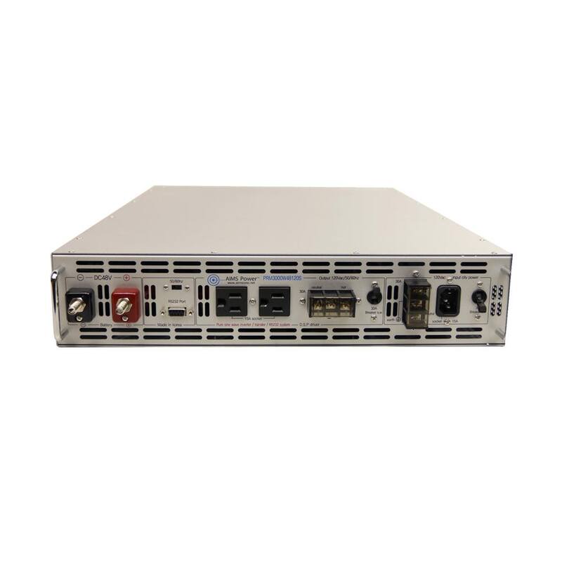 AIMS POWER 3,000 Watt Pure Sine Rack Mount Inverter 24 VDC to 120 VAC 2U - PRM3000W24120S