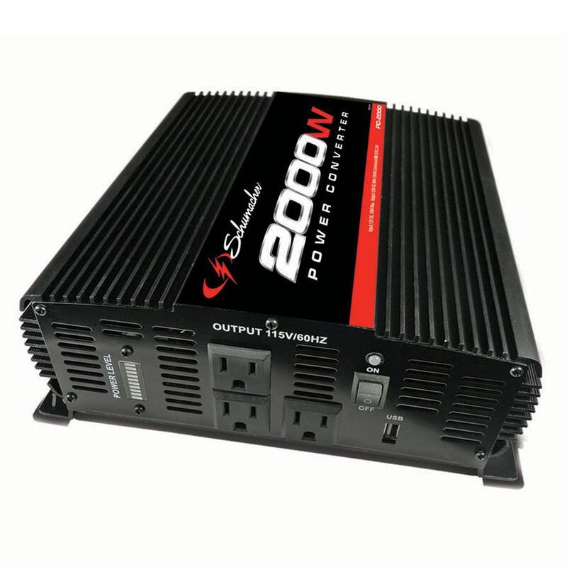 Schumacher Electric 2000 Watt 12 Volt DC to 120 Volt AC Power Converter - PC-2000