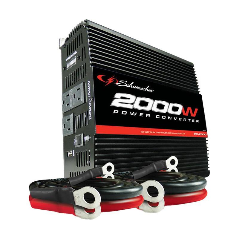 Schumacher Electric 2000 Watt 12 Volt DC to 120 Volt AC Power Converter - PC-2000