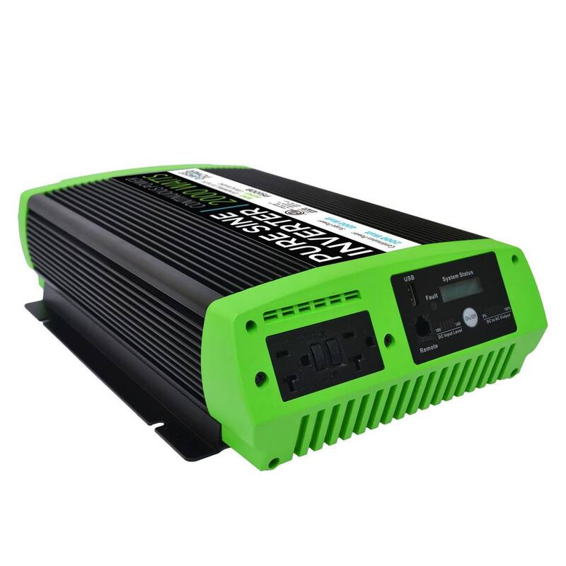 Unbranded 2000-Watt Continuous 4000-Watt Surge Peak Power Pure Sine Wave Inverter w/Digital LCD Display - PS1009