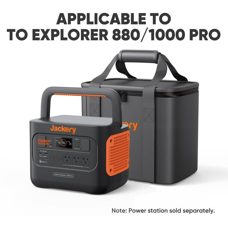 Jackery Carrying Case Bag (M Size) for Explorer 880/1000 Pro - Black (Power Station Not Included) - Bag Medium Size