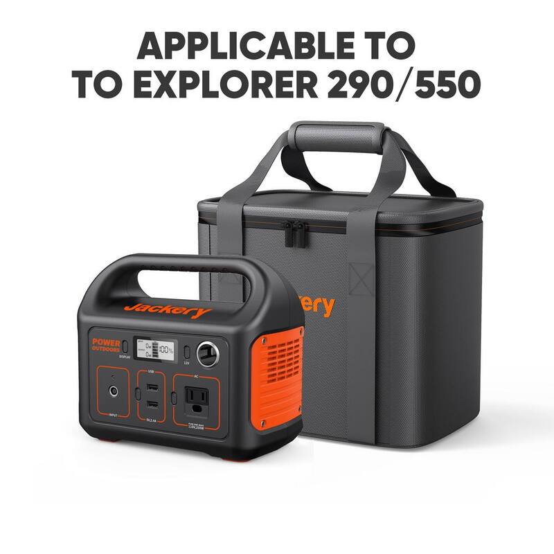 Jackery Carrying Case Bag (S Size) for Explorer 290/550, Black (Power Station Not Included) - Bag Small Size