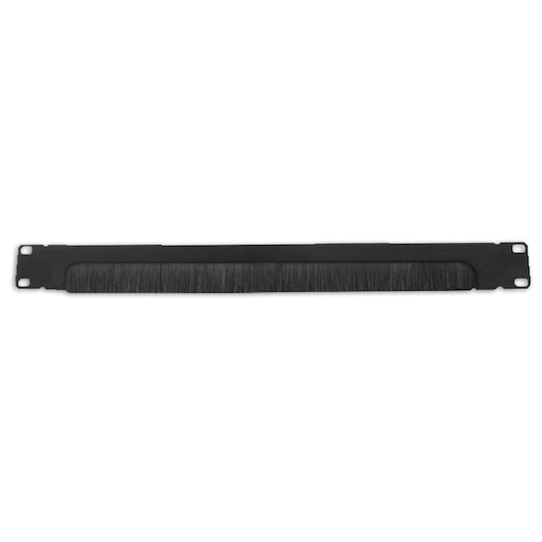 Quest Mfg Brush Access Filler Panel, 1U, 19", Black - HB19-01-025
