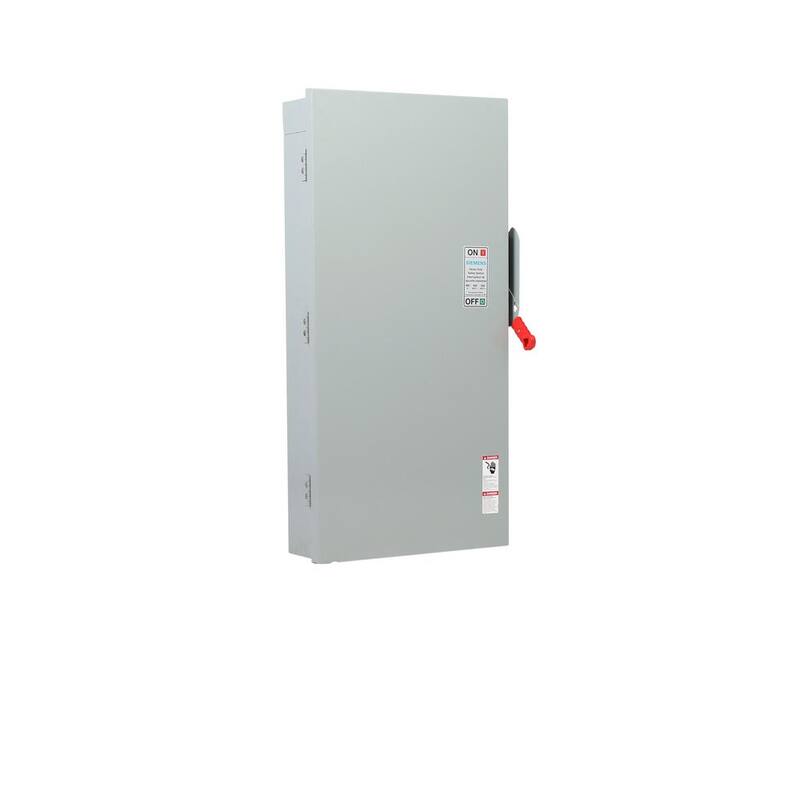 Siemens Heavy Duty 600 Amp 600-Volt 3-Pole Outdoor Fusible Safety Switch with Neutral - HF366NRA