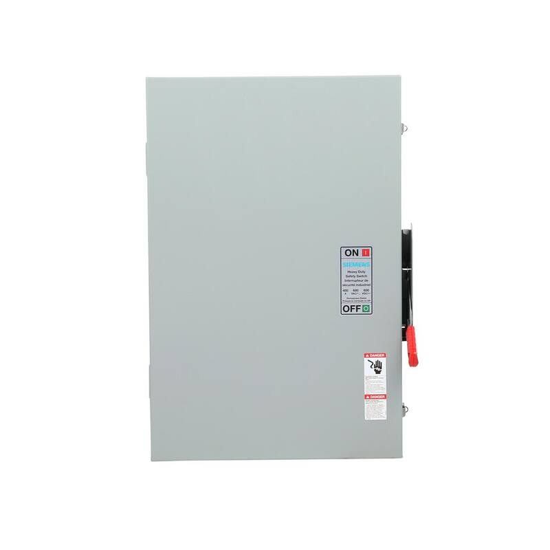 Siemens Heavy Duty 400 Amp 600-Volt 3-Pole Outdoor Non-Fusible Safety Switch - HNF365RA