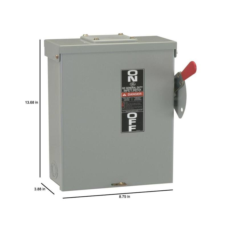 GE 60 Amp 240-Volt Fusible Outdoor General-Duty Safety Switch - TG3222R