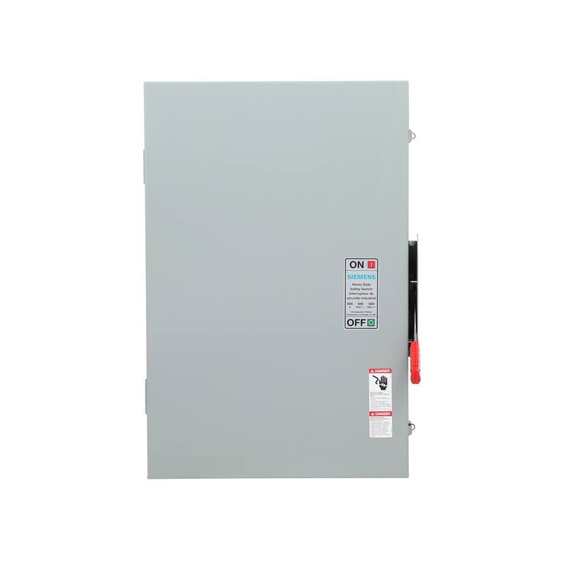 Siemens Heavy Duty 600 Amp 600-Volt 3-Pole Outdoor Non-Fusible Safety Switch - HNF366RA