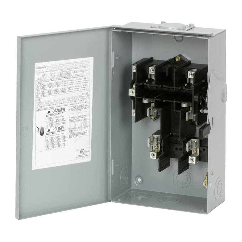 Eaton 60 Amp 120/240-Volt 14,400-Watt Fused Safety Switch - DG222NRB