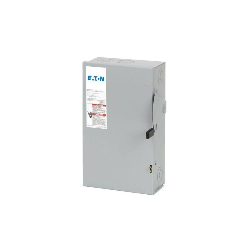 Eaton 60 Amp 120/240-Volt 14,400-Watt Fused Safety Switch - DG222NRB