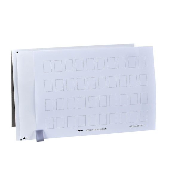 Hoja de 40 leyendas Schneider Electric, Harmony XB4, sin marcar, 18 x 27 mm para portalegendos de 30 x 50 mm - ZBY5100