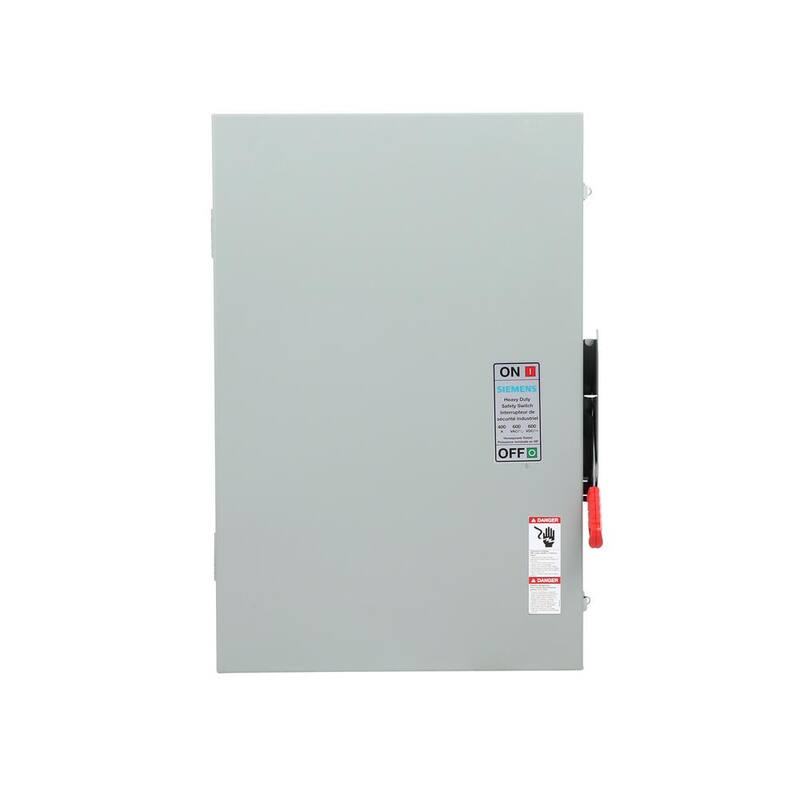 Siemens Heavy Duty 400 Amp 600-Volt 3-Pole Indoor Non-Fusible Safety Switch - HNF365A