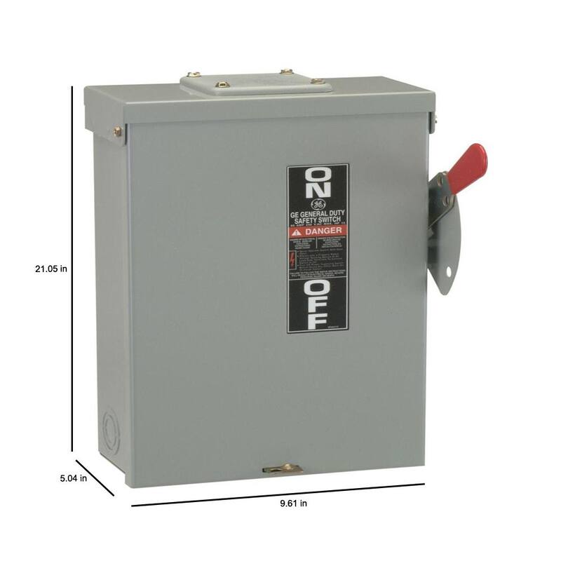 GE 100 Amp 240-Volt Fusible Outdoor General-Duty Safety Switch - TG3223R