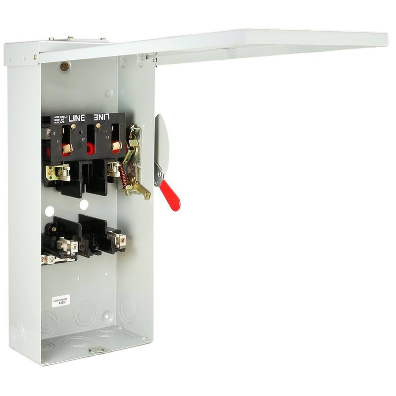GE 100 Amp 240-Volt Fusible Outdoor General-Duty Safety Switch - TG3223R