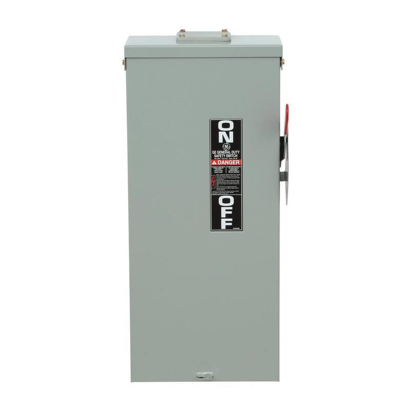 GE 100 Amp 240-Volt Fusible Outdoor General-Duty Safety Switch - TG3223R