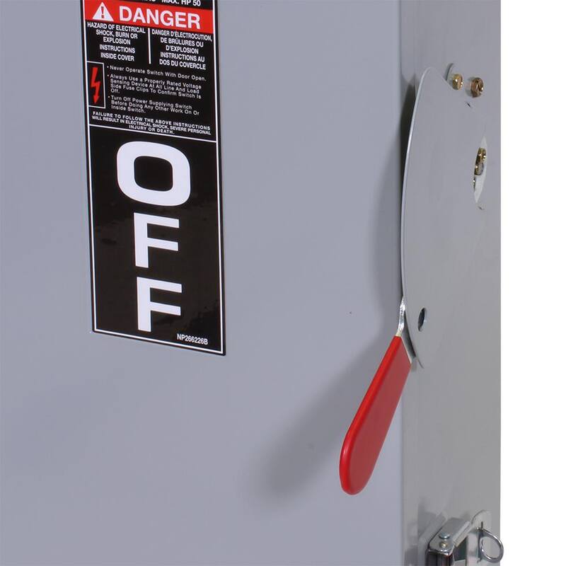 GE 200 Amp 240-Volt Non-Fused Outdoor General-Duty Safety Switch - TGN3324R