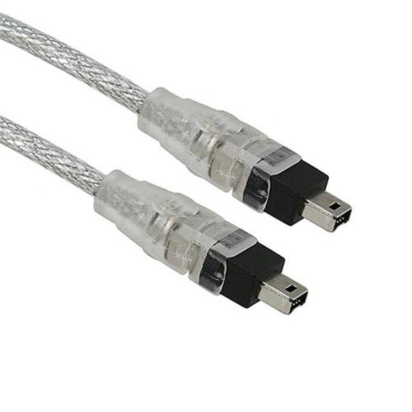 Cmple CMPLE 639-N IEEE-1394 FireWire iLink DV Cable 4P-4P M-M -15ft- CLEAR - 639-N