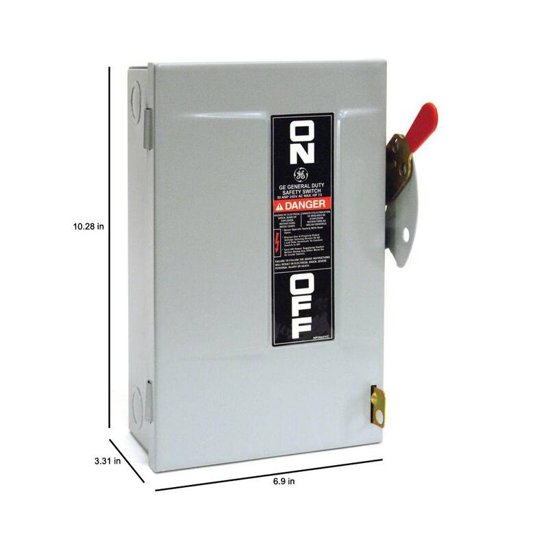 GE 30 Amp 240-Volt Non-Fuse Indoor Safety Switch - TGN3321CP