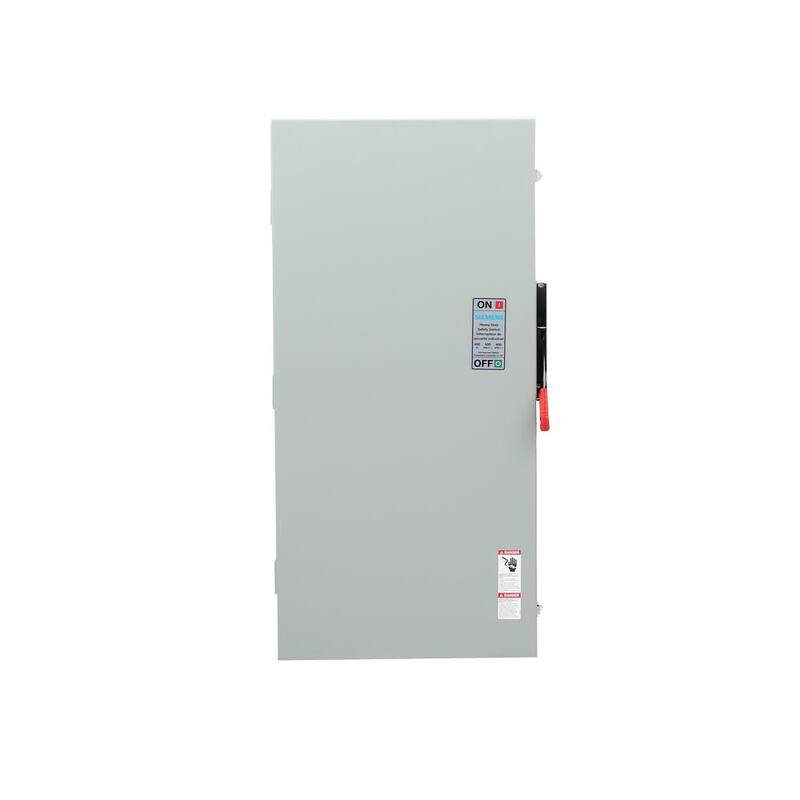Siemens Heavy Duty 600 Amp 600-Volt 3-Pole Indoor Fusible Safety Switch - HF366A