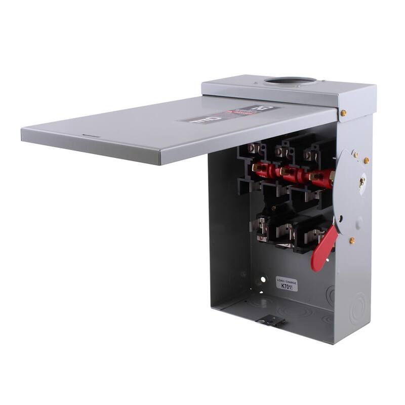 GE 60 Amp 240-Volt Fusible Outdoor General-Duty Safety Switch - TG4322R
