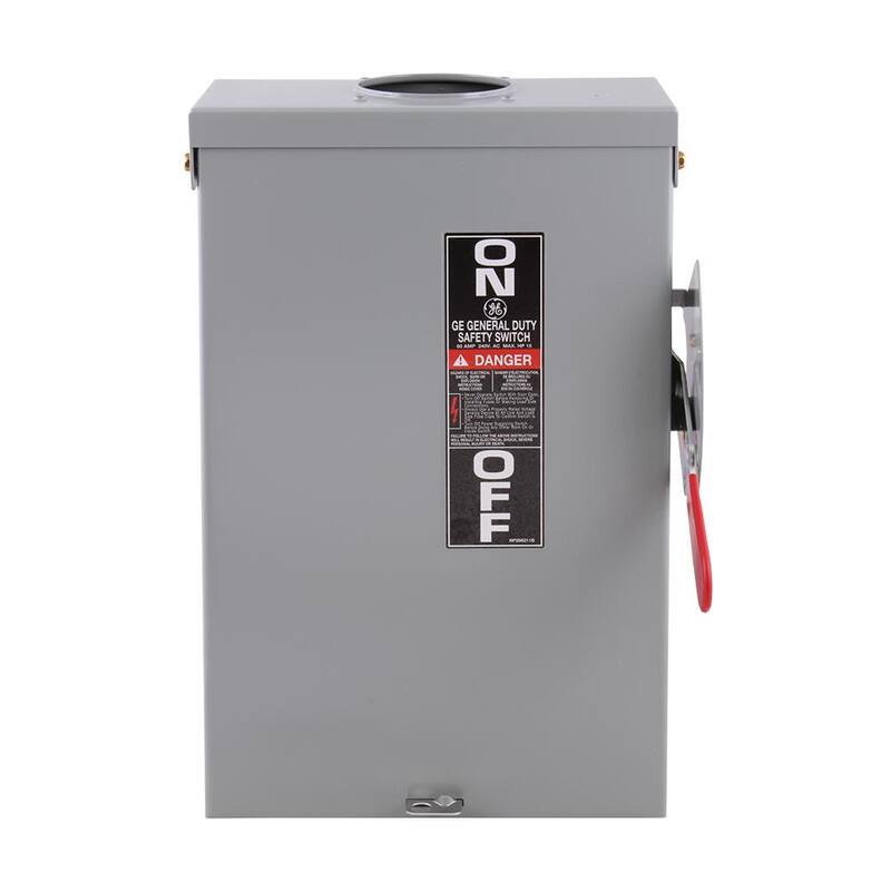 GE 60 Amp 240-Volt Fusible Outdoor General-Duty Safety Switch - TG4322R