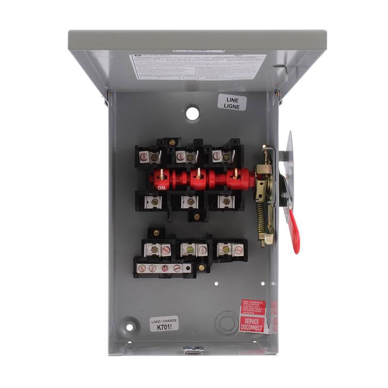 GE 60 Amp 240-Volt Fusible Outdoor General-Duty Safety Switch - TG4322R