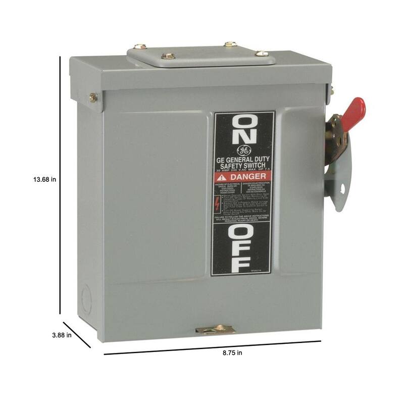 GE 60 Amp 240-Volt Fusible Outdoor General-Duty Safety Switch - TG4322R